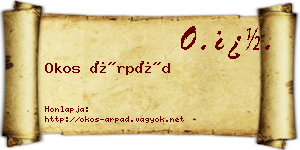 Okos Árpád névjegykártya